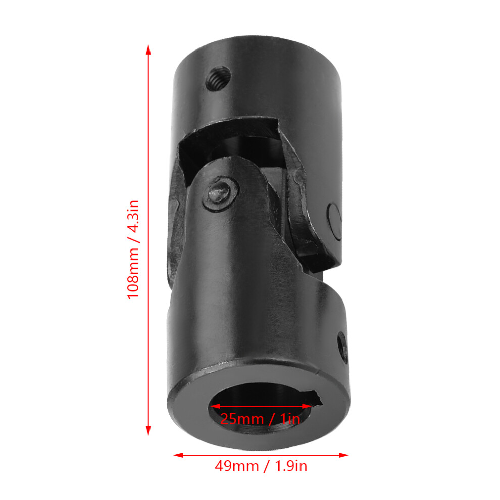 Diy Universal Joint Shaft Coupling 25X49x108mm For Motor Steering Connections 7891363409394