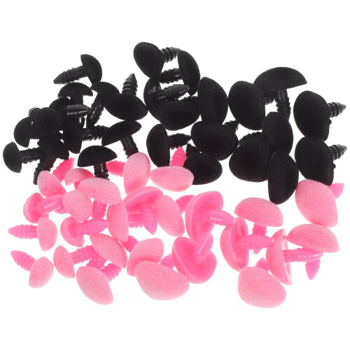 60Pcs Plast Flockade Säkerhetsnoser Triangeldesign För Hantverk