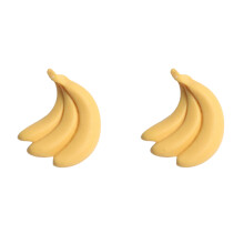 3 Par Bananöron Örhängen För Flickor (Gul)