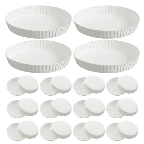 200 Pcs Pappersmugg Engångslock: 8 Cm Rifflat Kants Dryckeslock