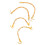 4Pcs U-Form Handtag För Keramisk Tekanna 1
