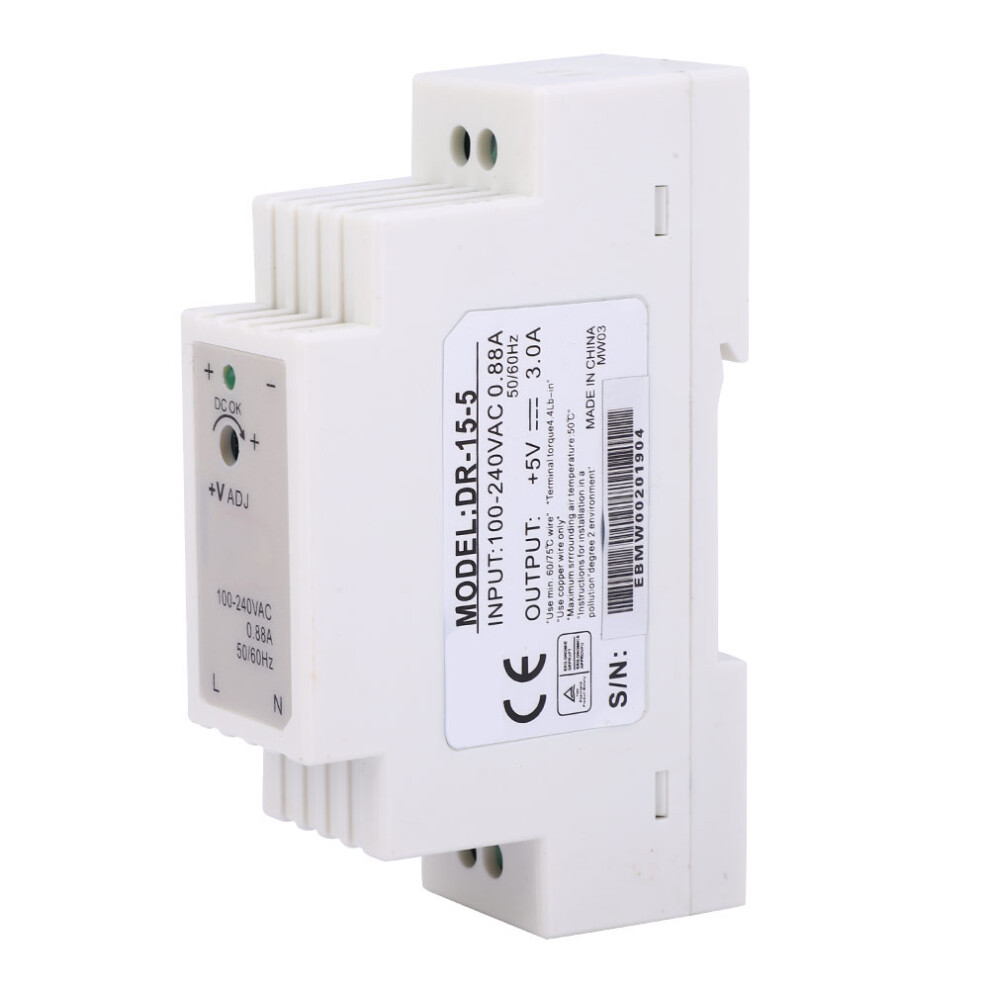 Dr-15-5 Din Rail Single Output Switching Power Supply 15W 5V 3A 8711363410369