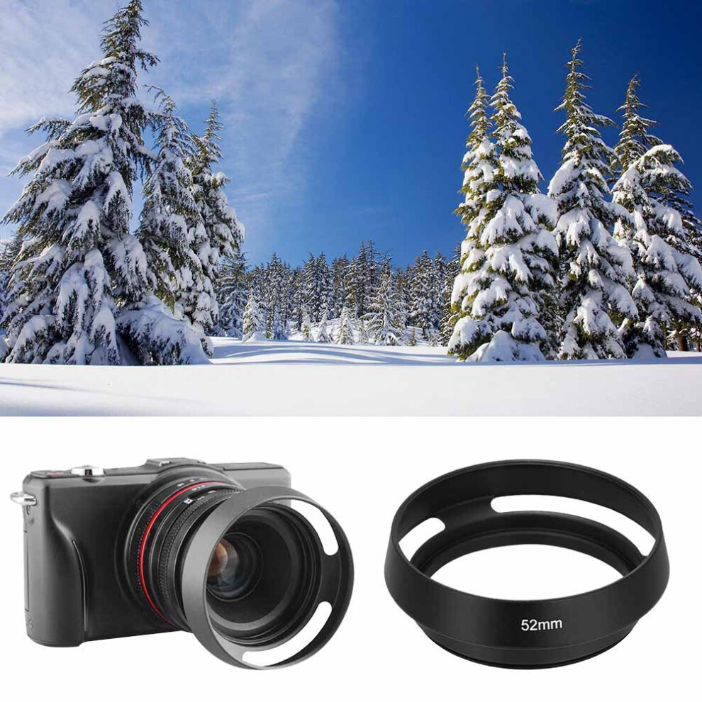 Universal 52Mm Metal Camera Lens Hood For Enhanced Image Quality 8201363410822
