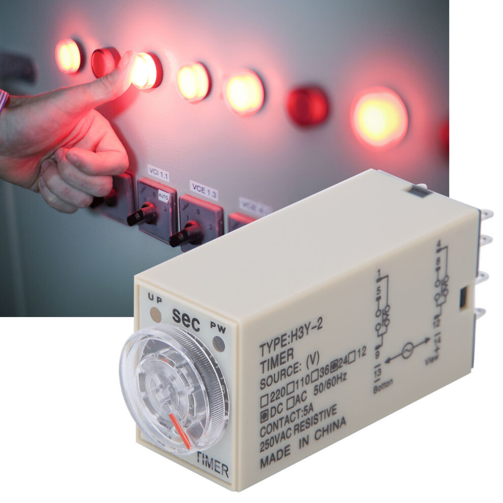 Time Relay H3y-2 8 Pin Adjustable 0-10S 24Vdc Electrical Components 8051363411042