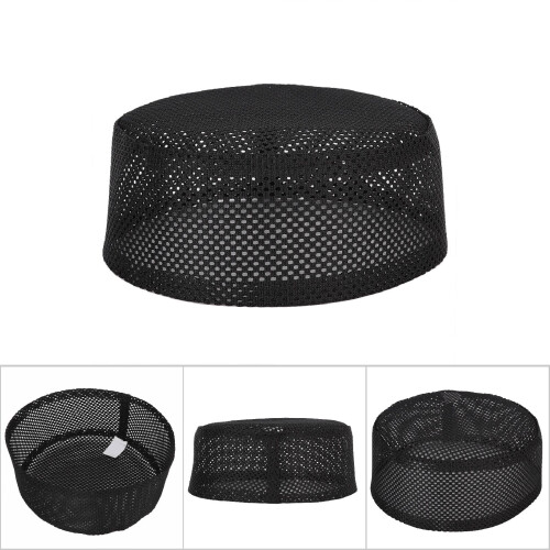 Polyester-Baumwoll-Muslimische Gebetskappe 57 cm Schwarz