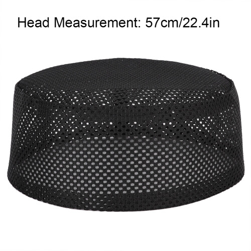 Polyester-Baumwoll-Muslimische Gebetskappe 57 cm Schwarz 2