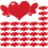 100Pcs Hjärtformade Gästpresent Etiketter Kraftpapper 5