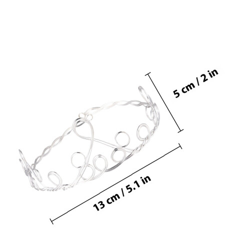 Simple Crown Circlet Bröllops Tiara För Kvinnor och Flickor 2