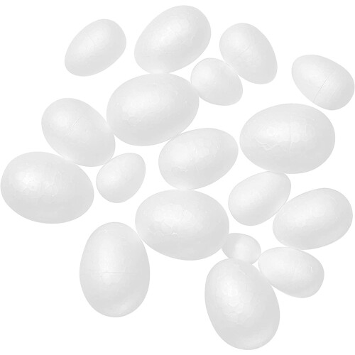 Crafting Eggs White Foam 50pcs 3.1inch 2