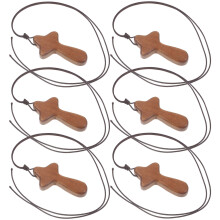 6St Träkors Anhängare Halsband Bakåtsträvande