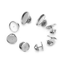 20Pcs Diy Broschaccessoarer Rostfritt 12 Mm