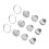 20Pcs Diy Broschaccessoarer Rostfritt 12 Mm 8