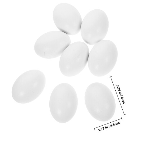 8Pcs Konstgjorda Träägg För Hantverk Och Diy 1