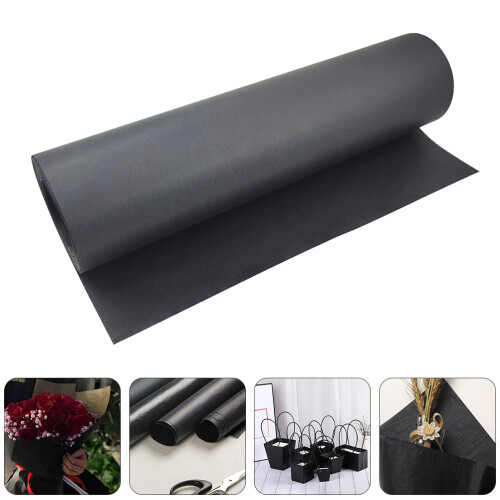 1 Styck Rulle Kraftpapper Handgjort (Svart) 2