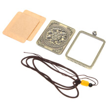Buddha Kortlås Halsband Metall Kortfodral Pendantsmycke