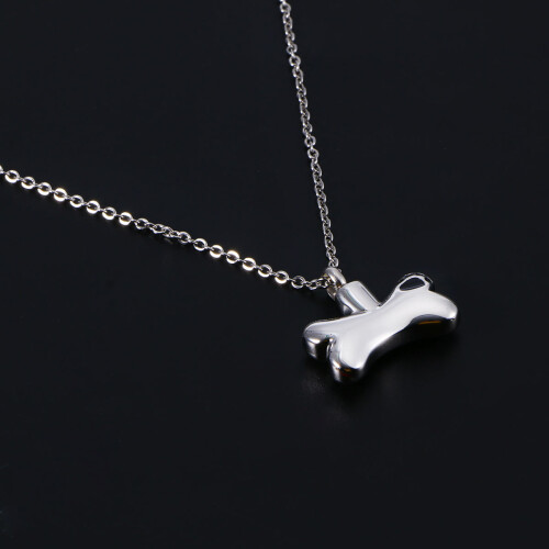 Pet Paw Bone Form Cremationsurna Halsband Av Rostfritt 1