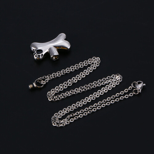 Pet Paw Bone Form Cremationsurna Halsband Av Rostfritt 2