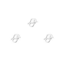 3 Delar S-Hake Spännen Kedja Hängslen Diy Smycken Metall Silver