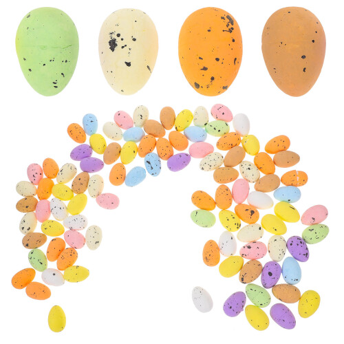 100Pcs Diy Skumfärgade Påskägg Imitationsfärgglada Ägg Påskfyllnad 3Cm