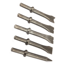 Druckluft-Hammer-Meißel-Set, 5-teilig, Maurer-Meißel mit Flachspitze, Kaltstahl-Werkzeuge