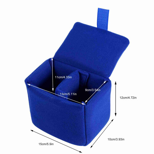 Blue Shockproof Partition Bag with Hook & Loop Padding - Durable & Protective 1