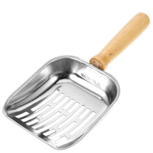 Stainless Steel Kattströbräcka Med Långt Handtag, Ljuddämpande