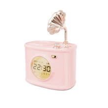 Bluetooth Speaker Retro Clock Alarm Clock Calendar Display, Desktop Decor, Model B