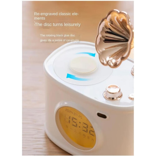 Bluetooth Speaker Retro Clock Alarm Clock Calendar Display, Desktop Decor, Model B 2