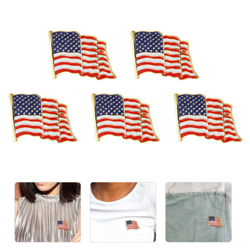 5 Amerikanska Flaggan Broscher Klädaccessoar 2
