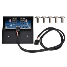 Frontplatte des Floppy-Laufwerks 3,5 Zoll USB 2.0 Dual-Port mit verzinntem Kupferdraht