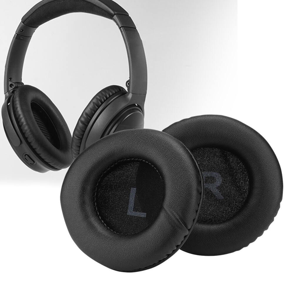 2Pcs 90Mm Noise-Reducing Foam Ear Pads For Headphones Black 7901363414813