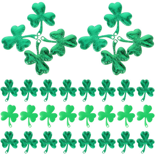 100Pcs St Patrick'S Day Konfetti Med Klöver För Fest