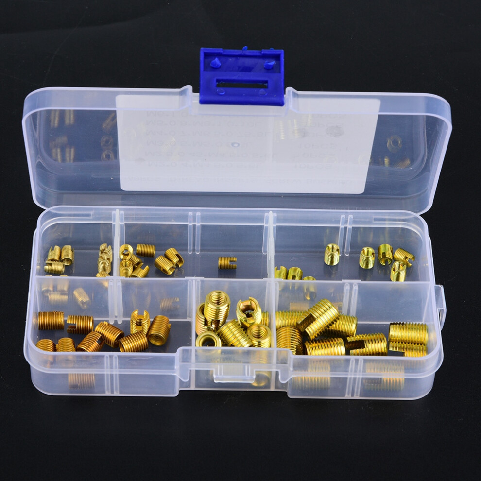 60Pcs Carbon Steel Self Tapping Thread Inserts M2-M9, Zinc-Plated 9391363416104