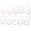 10 Set/20Pcs Akryl Smycken För Barn Blomdesign 1