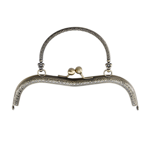 19 Cm Retro Båge Väska Sluten Legering Myntväska 1