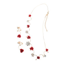 5Pcs Barnsmuggs Set För Flickor Blomhalsband Och Örhängen