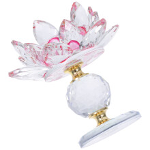 Crystal Lotus Tea Light Holder for Buddhist Altar