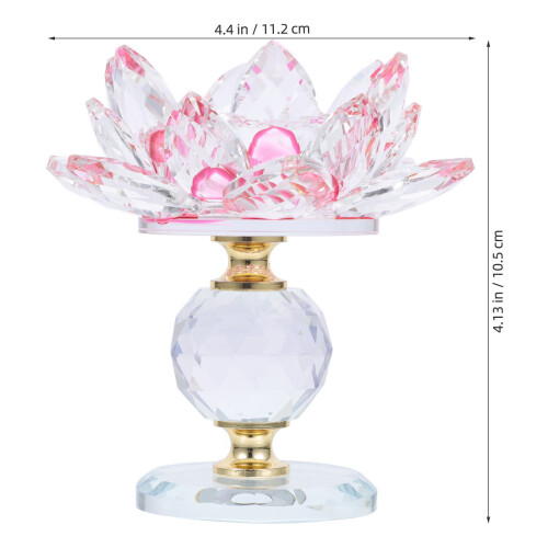 Crystal Lotus Tea Light Holder for Buddhist Altar 1