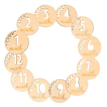 12Pcs Baby Growth Kort Block Hålade Kort