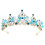 Rhinestone Tiara Barock Stil Kroon Bröllopsbrud Huvudprydnad 9