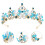 Rhinestone Tiara Barock Stil Kroon Bröllopsbrud Huvudprydnad 10