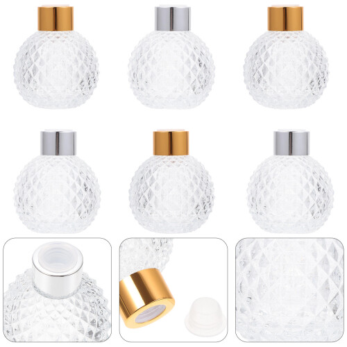 6Pcs Glasdoftflaskor Parfymflaskor Essensbehållare 100 Ml 2