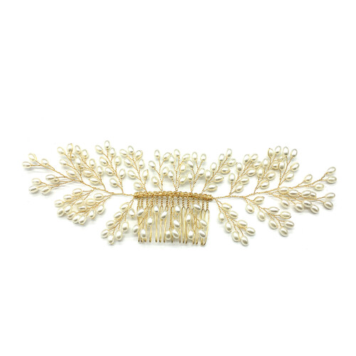 Bride Hair Combs Handgjorda Inlagd Guld