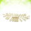 Bride Hair Combs Handgjorda Inlagd Guld 7