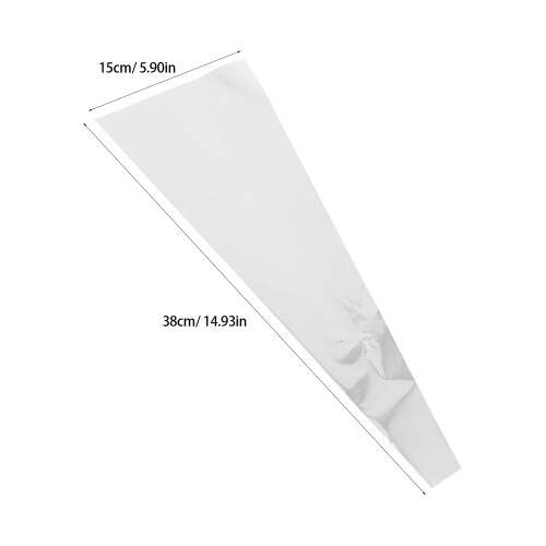 100Pcs Transparent Plastpåse För Blombukett 2