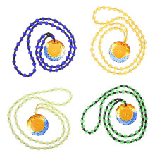 4St Glasbetsade Pendants Hängdekor Klassiskt Halsband