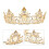 Elegant Brudkrona Huvudprydnad Diadem 4