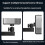 Foldable Projector Wall Mount Universal Adjustable Ceiling and Wall Bracket For Most Projectors Ref: 7075 4