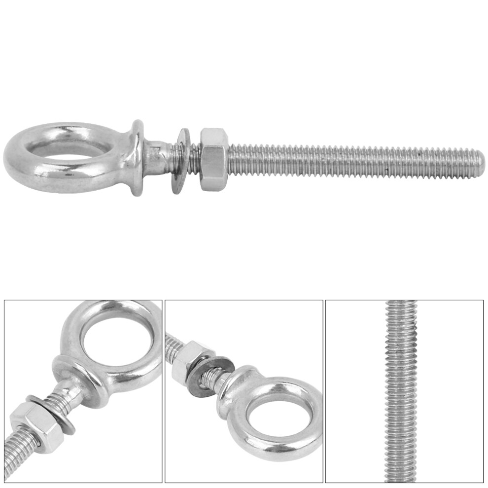 Heavy Duty M8 Eye Bolt Screw 316 Ss For Marine Boat Zws6705-8 7611363418178