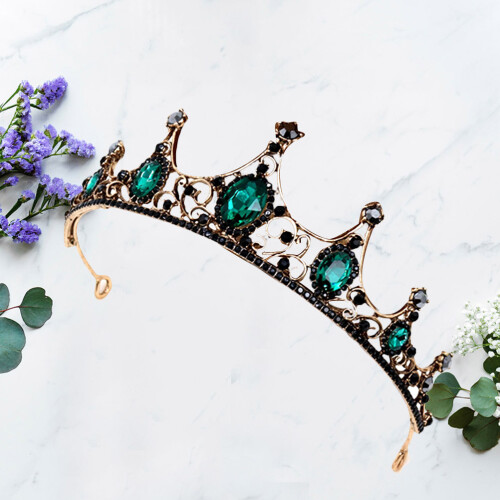Barock Retro Kroon Tiara För Bröllop Och Fest 1